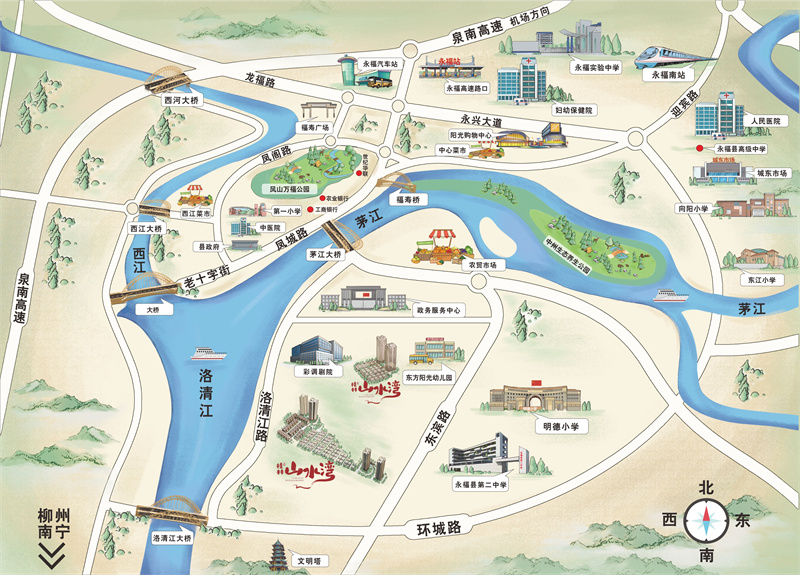 桂林山水湾交通图